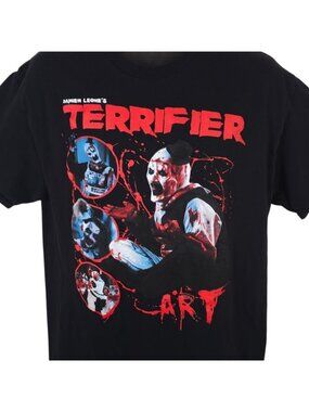 Terrifier T Shirt Mens Size Large Black Art The Clown Horror Movie Tee